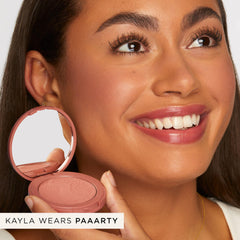 tarte Amazonian clay 12-hour blush brush stroke reveals seamless blending