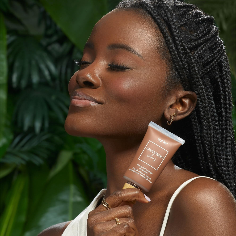 tarte Amazonian clay harvest image conveys sustainably sourced ingredients