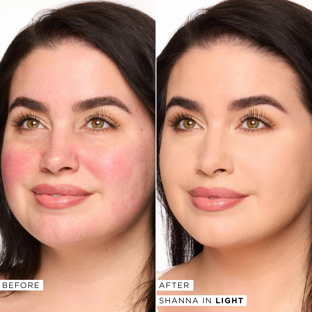 tarte BB Blur application swatch demonstrates buildable coverage for a natural finish