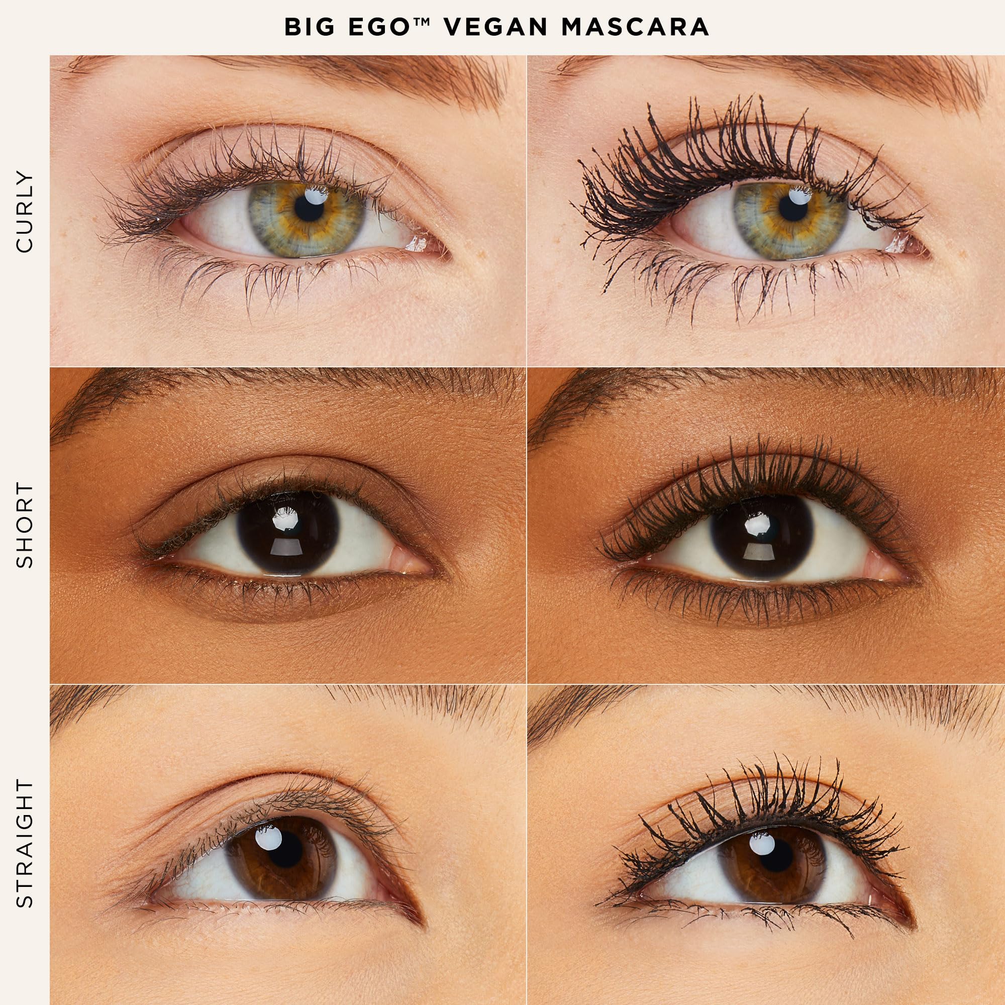 tarte big ego mascara aplicación en pestañas para definición