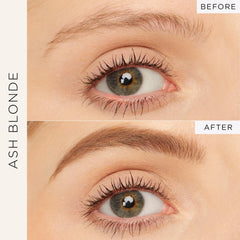 tarte Busy Gal Brow Gel ash blonde swatches show natural tint