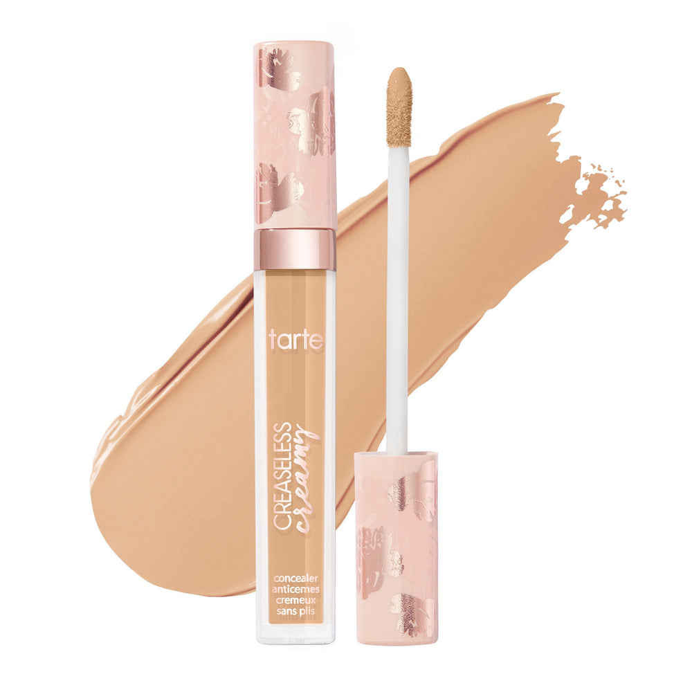 tarte creaseless concealer swatch showing full coverage and natural finish