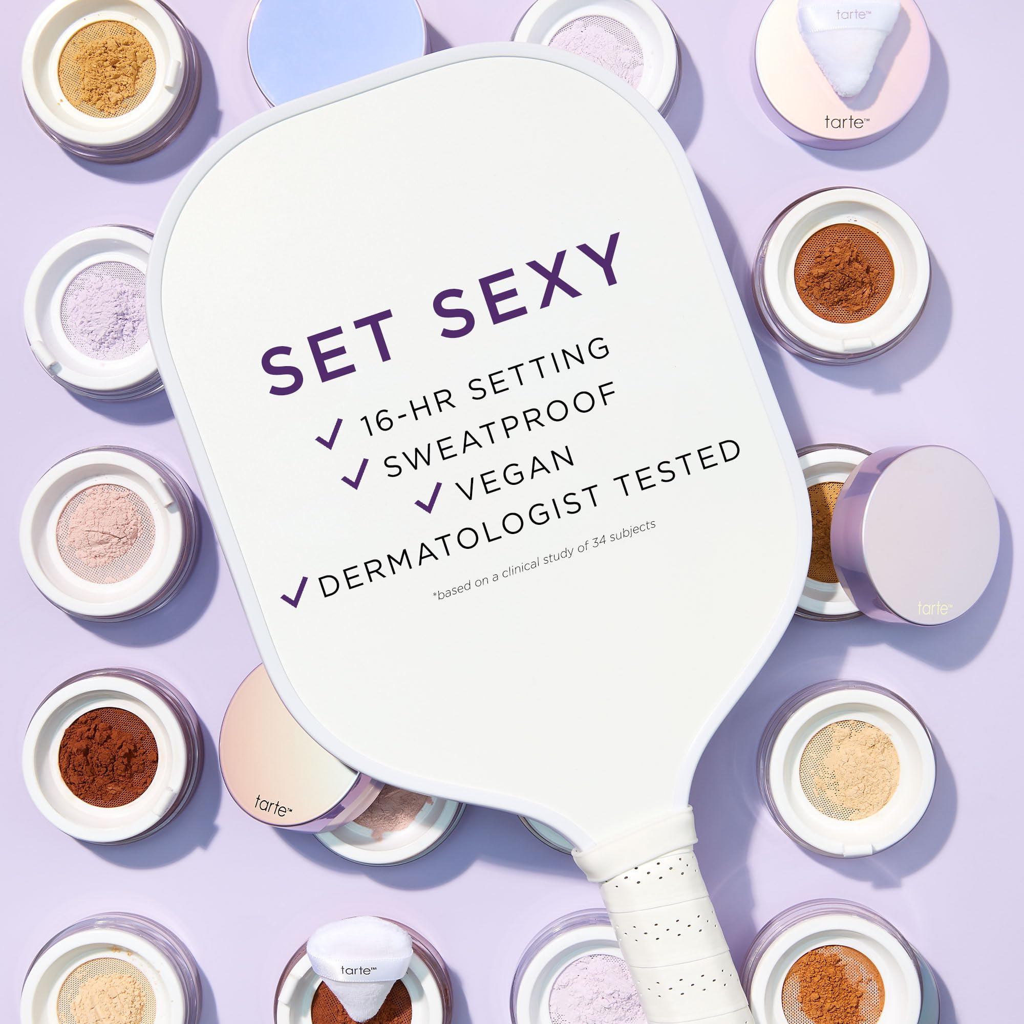 Polvo tarte Creaseless difumina poros y líneas para un look limpio.