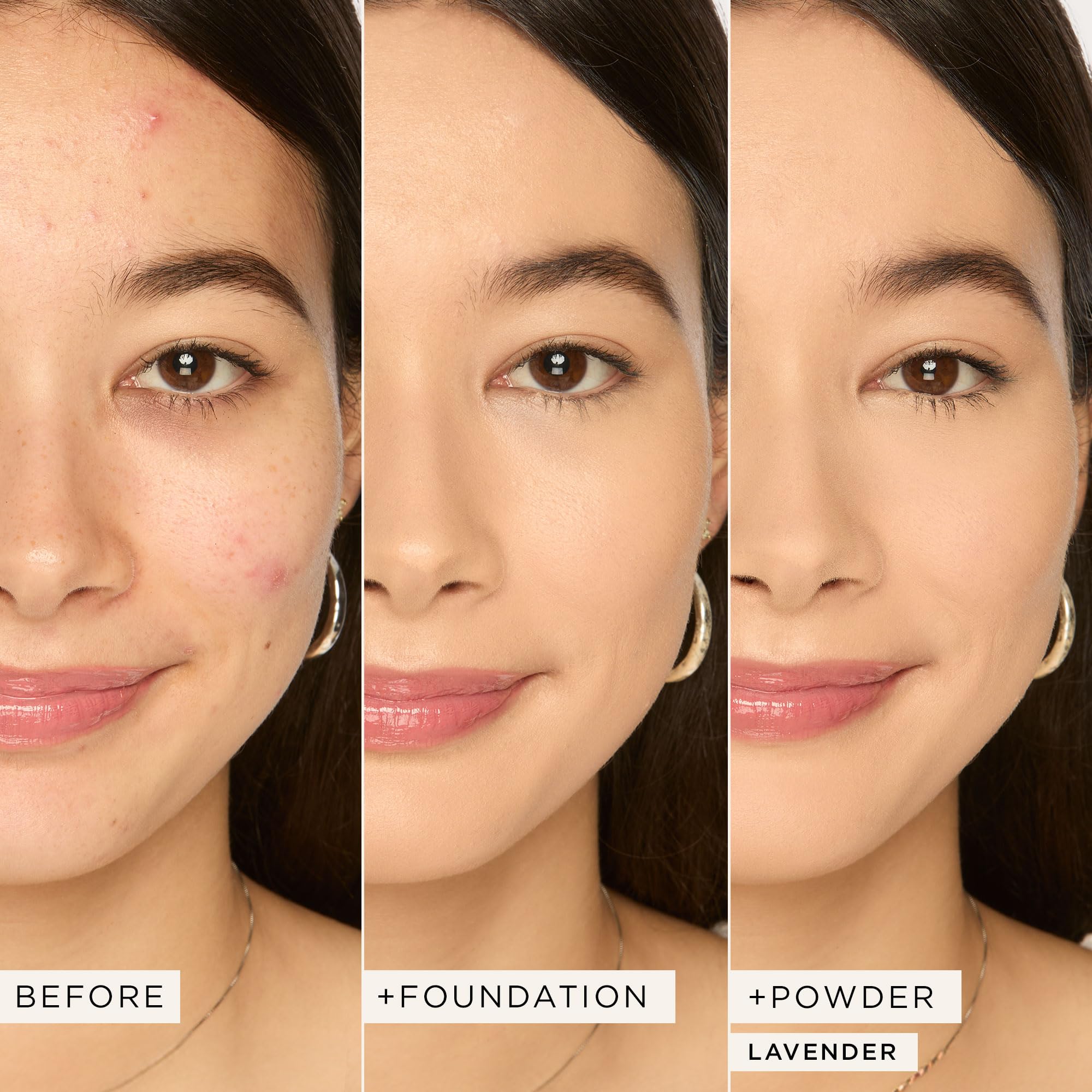 tarte creaseless polvo suelto lavanda: aplicación con aplicador incluido para un acabado suave.