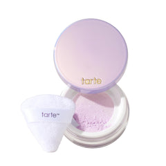 tarte creaseless polvo suelto lavanda: empaque compacto para retoques durante el día.