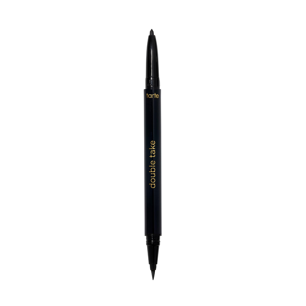 tarte double take eyeliner packaging, full-size vegan liner for on-the-go use.