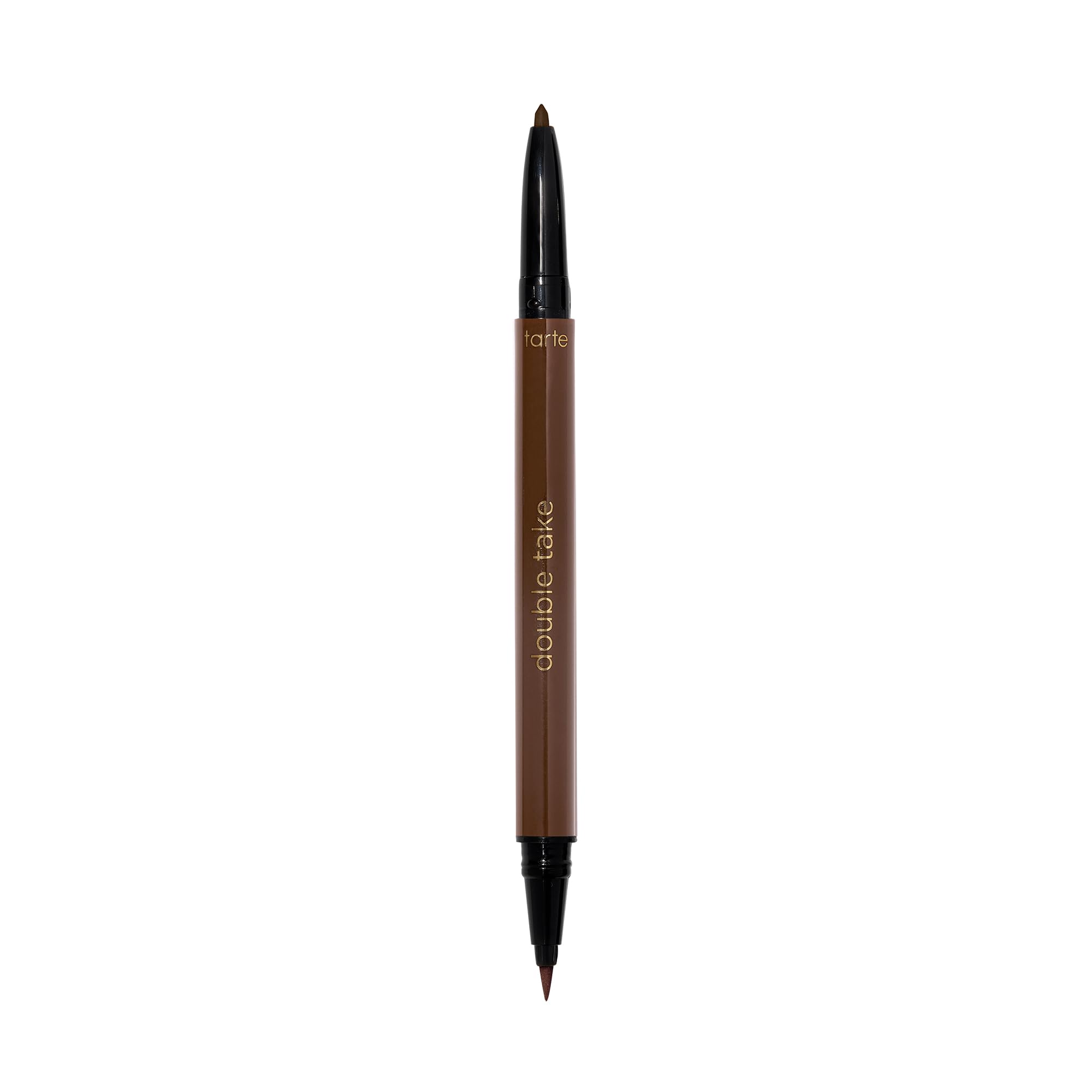 Tarte Double Take liquid eyeliner in brown cap offers bold, long-lasting color for precise lining.