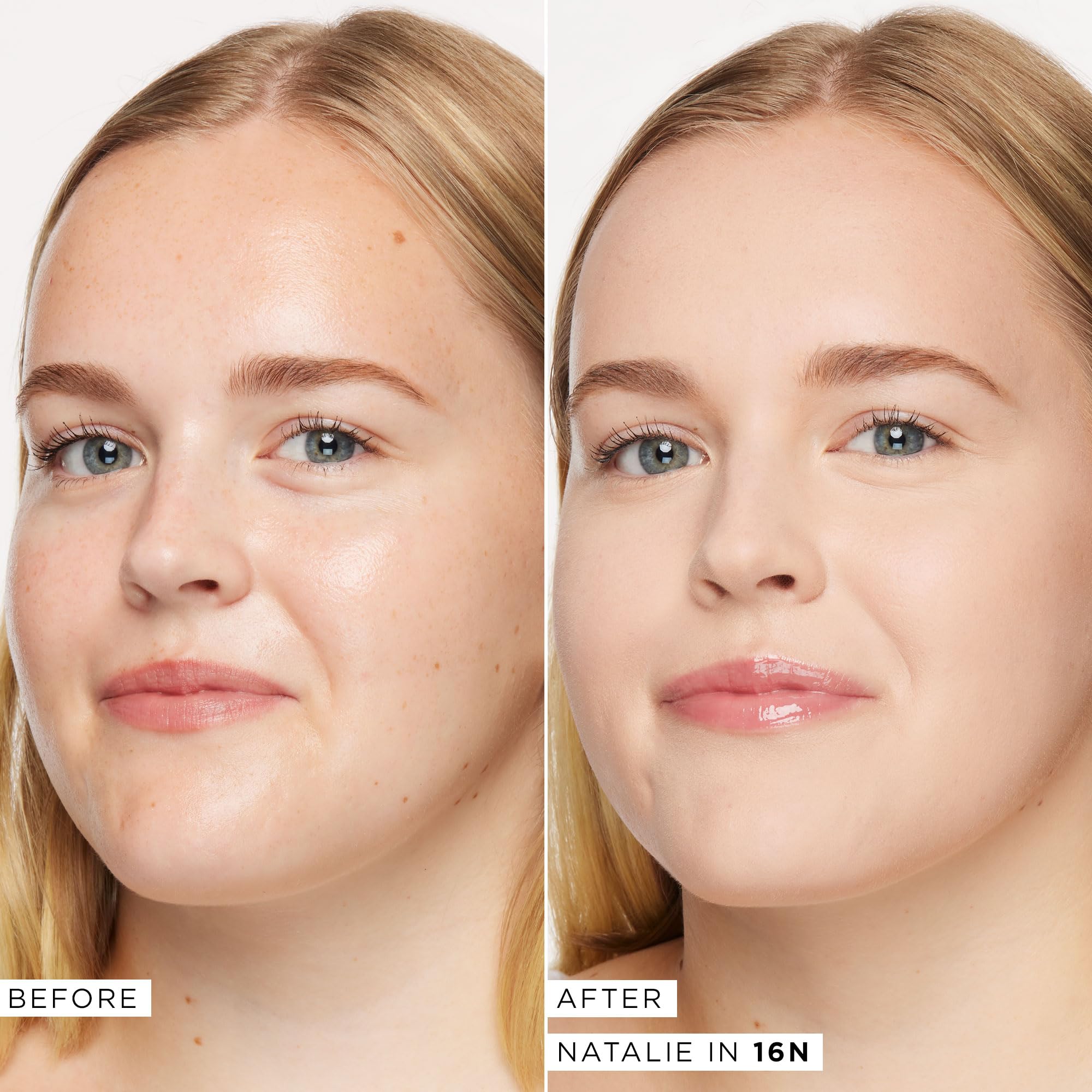 Tarte Face Tape Foundation close-up of pores blurred for smoother texture.