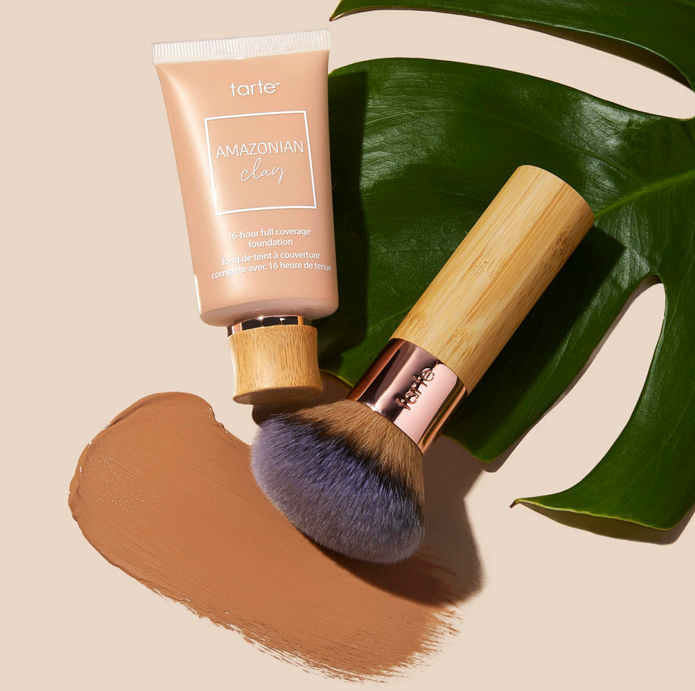 tarte foundation poreless technology close-up demonstrates reduced visible pores