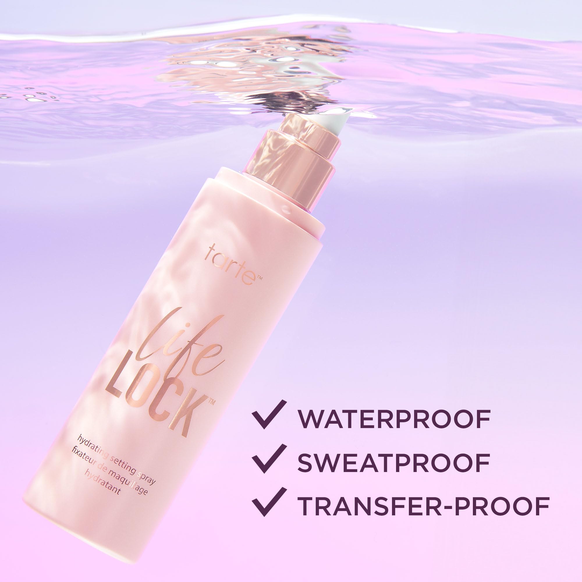 tarte Life Lock spray provides waterproof and sweatproof protection