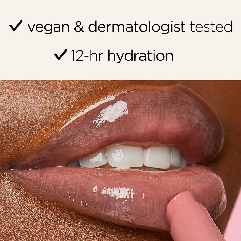 tarte maracuja juicy lip balm gloss 12-hour hydration visualization on lips