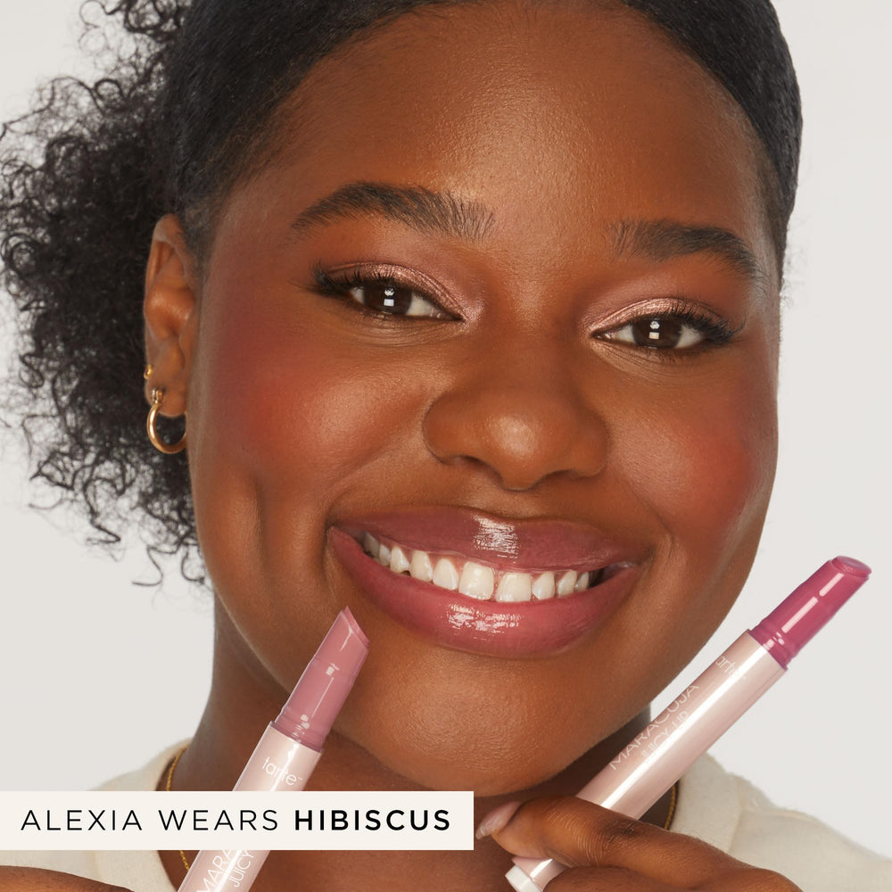 nourishing formula from tarte maracuja juicy lip balm gloss with antioxidant complex.