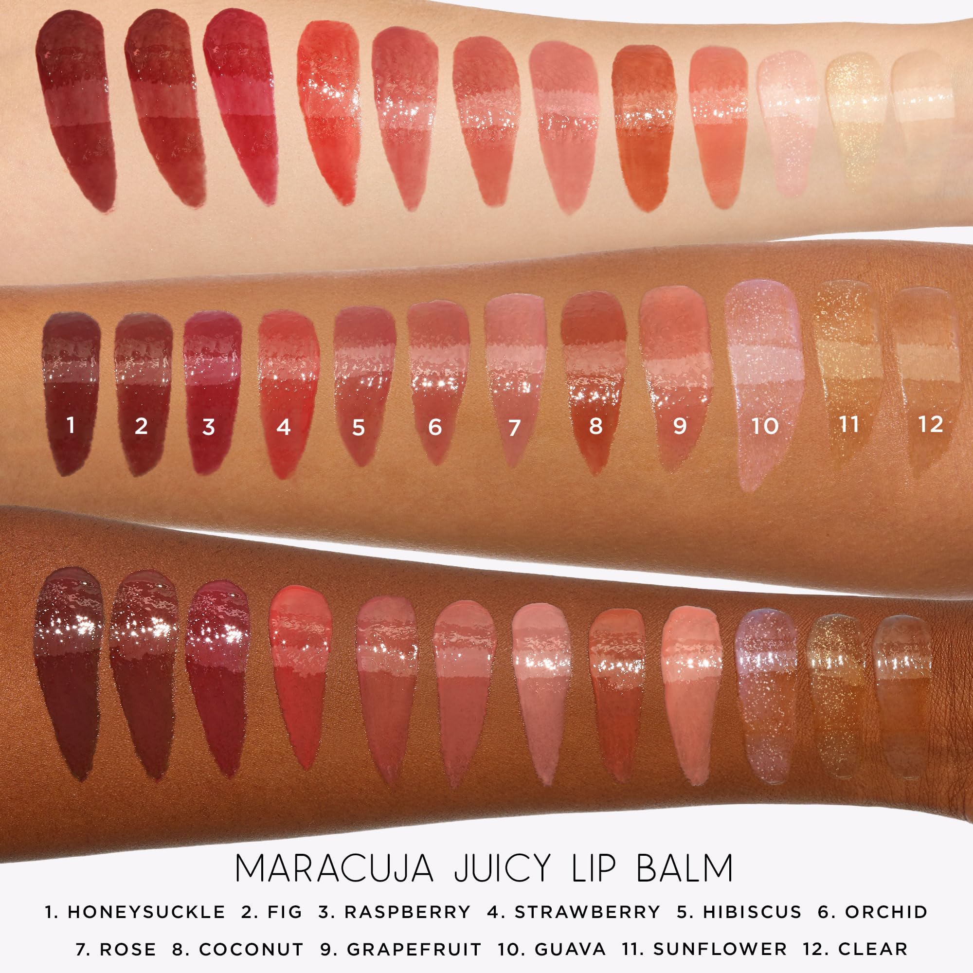 tarte maracuja juicy lip balm gloss close-up texture and smooth application