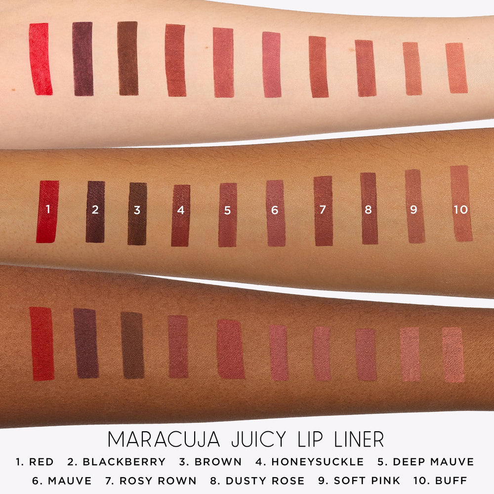 tarte maracuja juicy lip liner vegan cruelty-free logo visible.