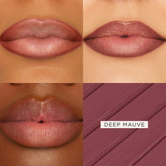 Tarte Maracuja Juicy Lip Liner swatch shows deep mauve color for vivid definition