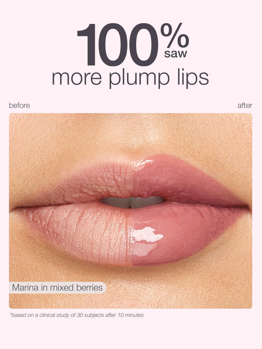 Tarte maracuja juicy lip plump warm peach swatch on lips for natural tint