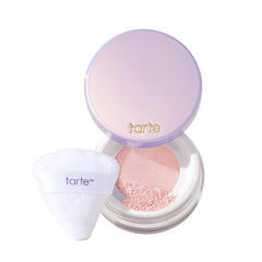 Tarte polvo fijador envase de viaje con acabado suave y duradero.
