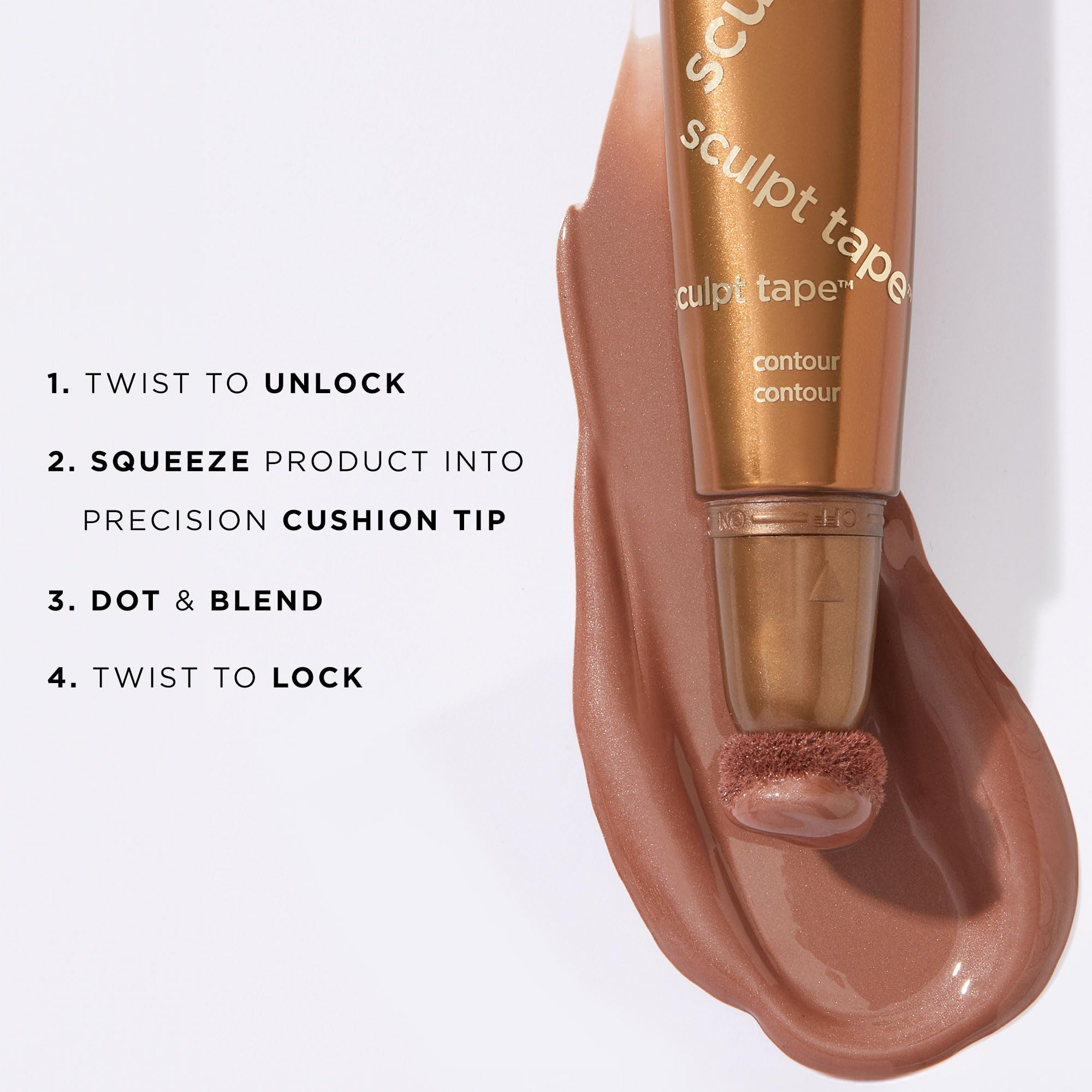tarte Sculpt Tape Contour highlights high cheekbone effect with soft blend.
