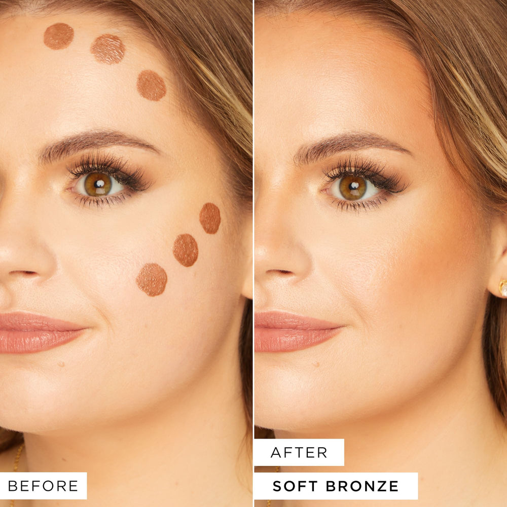 tarte Sculpt Tape Contour swatch on cheek for natural, buildable definition.