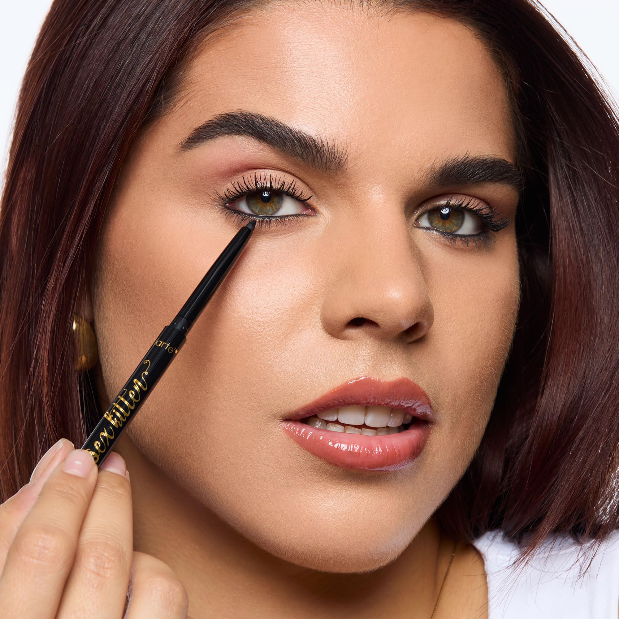 tarte sex kitten liner built-in-smudger for sultry smoky look.