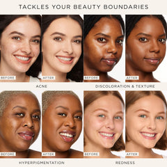 Tarte Shape Tape crease-proof formula smooths and blurs fine lines for a soft look.