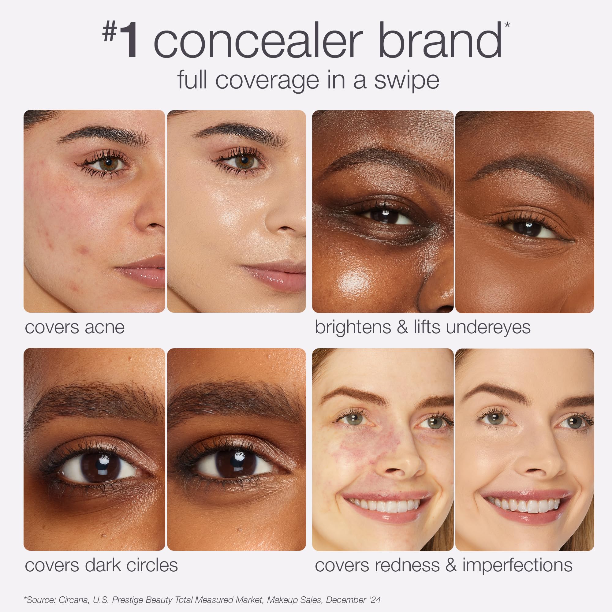 tarte Shape Tape concealer skin swatch illustrates natural tone with light-reflecting brightness