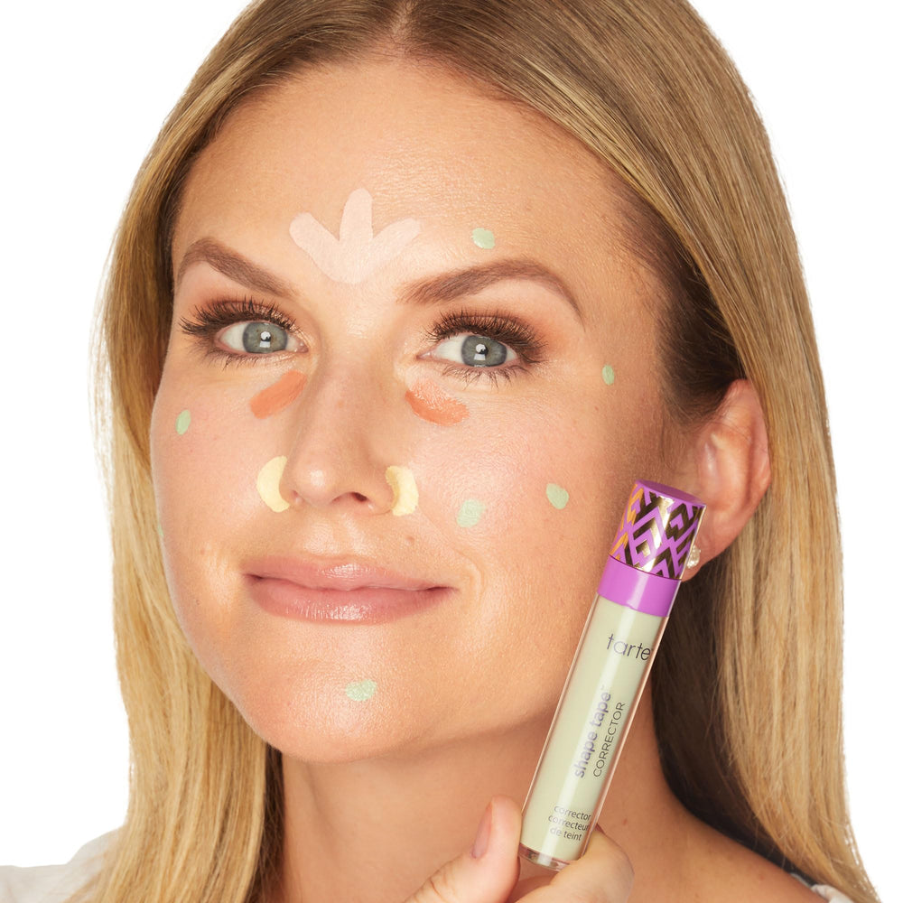 tarte Shape Tape Peach skin-smoothing appearance after blending