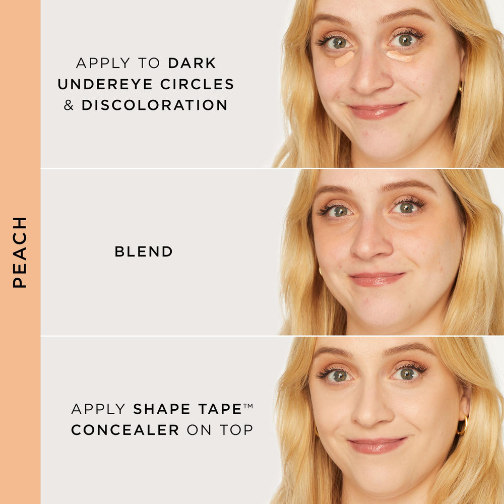 tarte Shape Tape Peach texture swirl demonstrating blendable formula for even tone