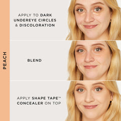 tarte Shape Tape Peach texture swirl demonstrating blendable formula for even tone