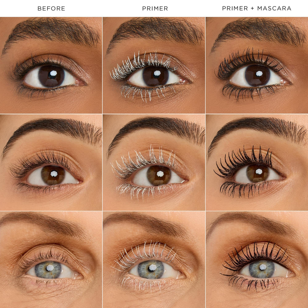 tarte tartelette tubing lash primer applicator brush demonstrates precise, mess-free coating.