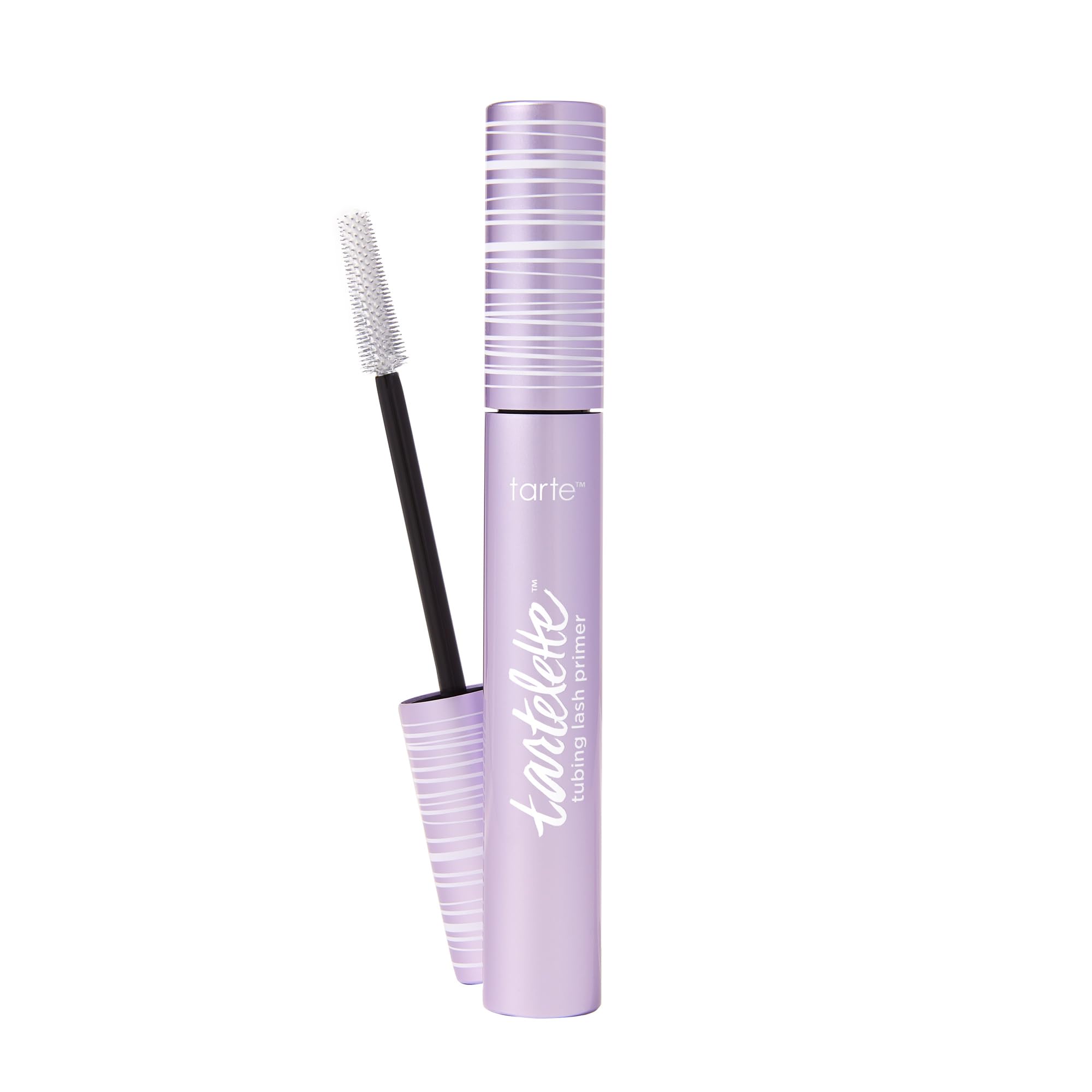 tarte tartelette tubing lash primer bottle close-up showing protective tubes for easy removal.