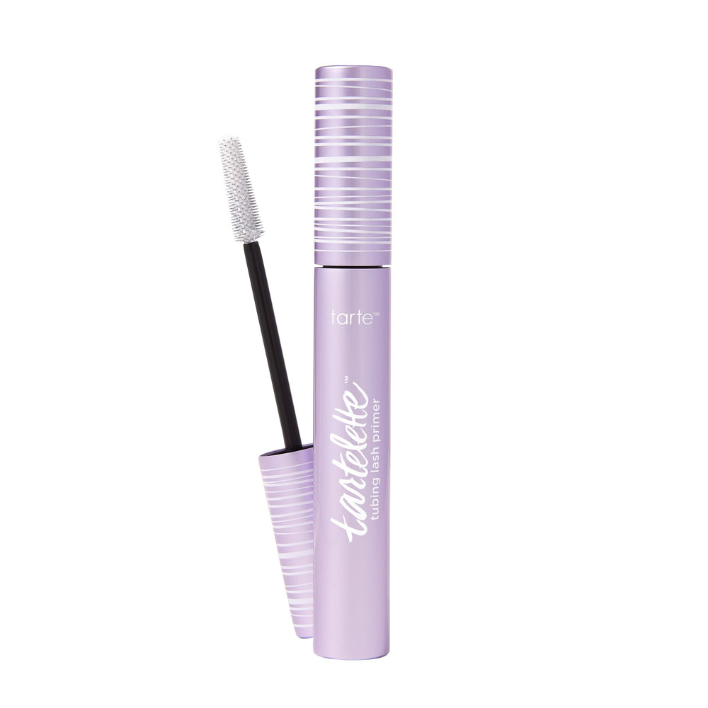 tarte tartelette tubing lash primer bottle close-up showing protective tubes for easy removal.