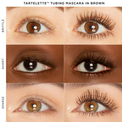 Tarte tartelette tubing mascara 360-brush lash definition demonstrates separated, lifted lashes