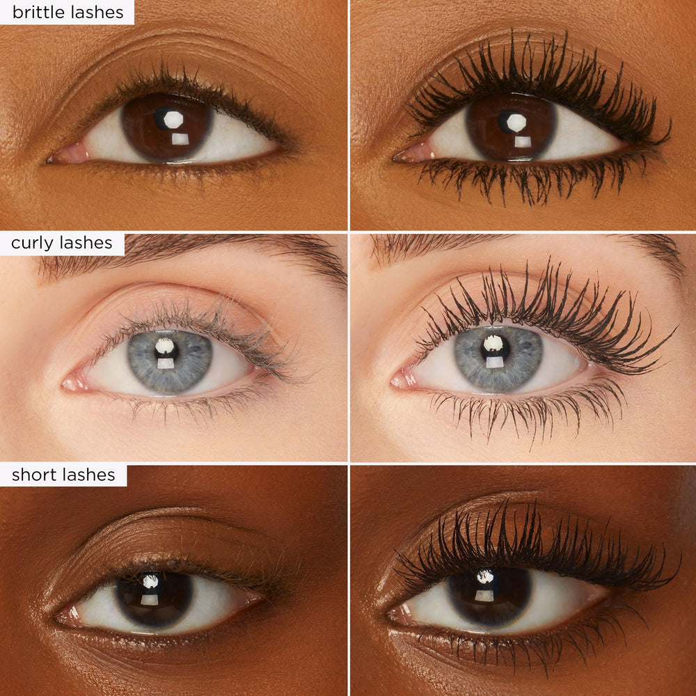tarte tartelette-xl tubing mascara brush-on lashes close-up shows 360° lash extension comb.
