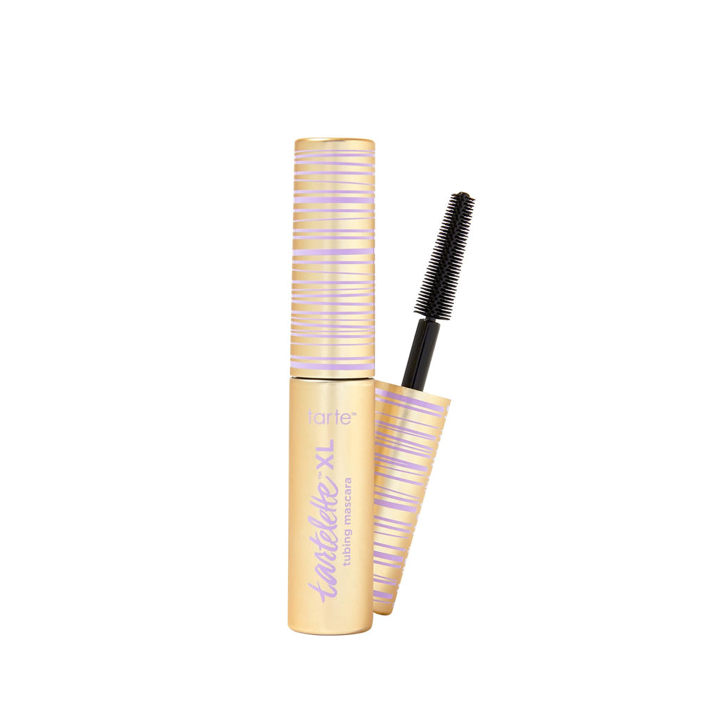 tarte tartelette XL tubing mascara packaging shown for travel-friendly carry and easy use