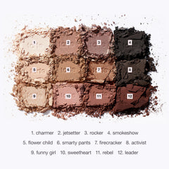 tarte tartelette in bloom palette shade rows show coordinated neutrals for easy day-to-night looks