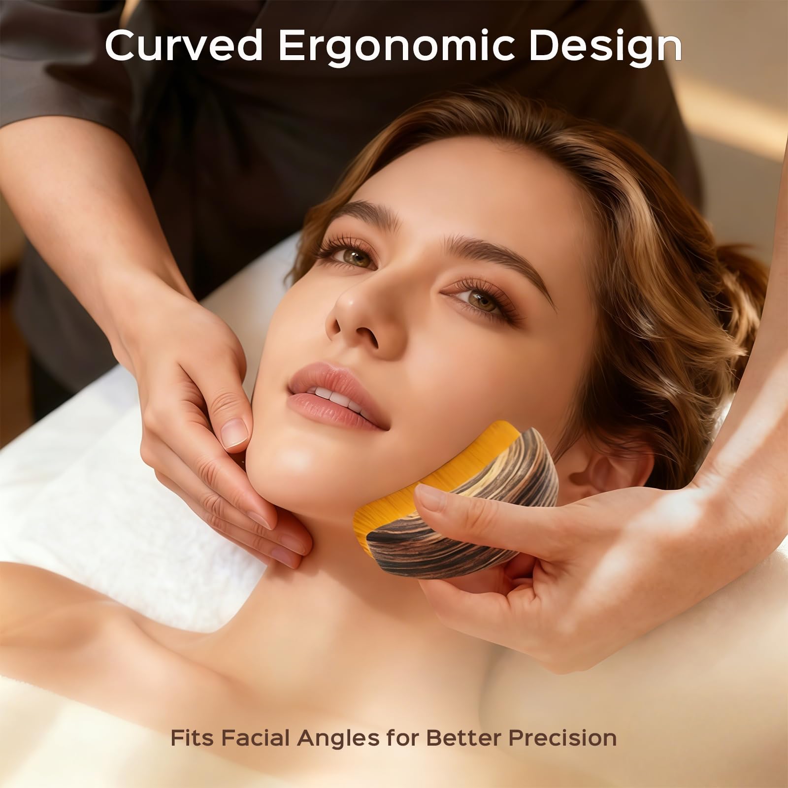 TARVOX ergonomic-handle brush ensures secure grip during use.
