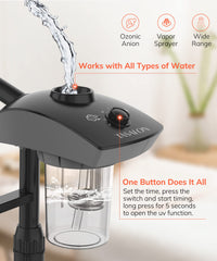 Tasalon 5x magnifying arm tilted for precise skin detail inspection.