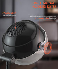 TASALON adjustable hood height (30 to 55 inches) for user comfort.