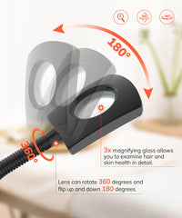 Tasalon aroma nozzle in use for optional fragrance during skincare.