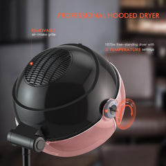 TASALON Ionic hooded dryer rear view shows adjustable exhaust for even drying.