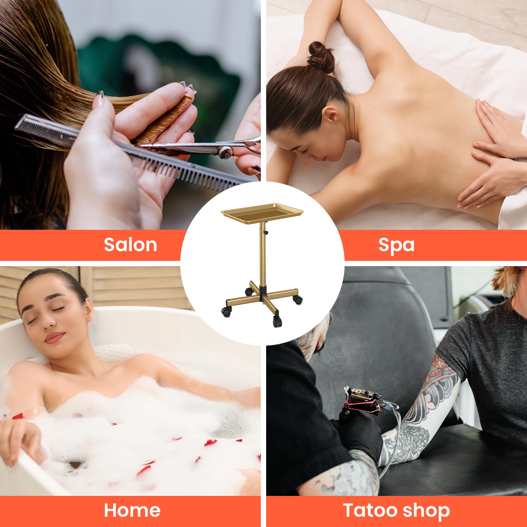 TASALON gold finish adds a premium look to busy salons.