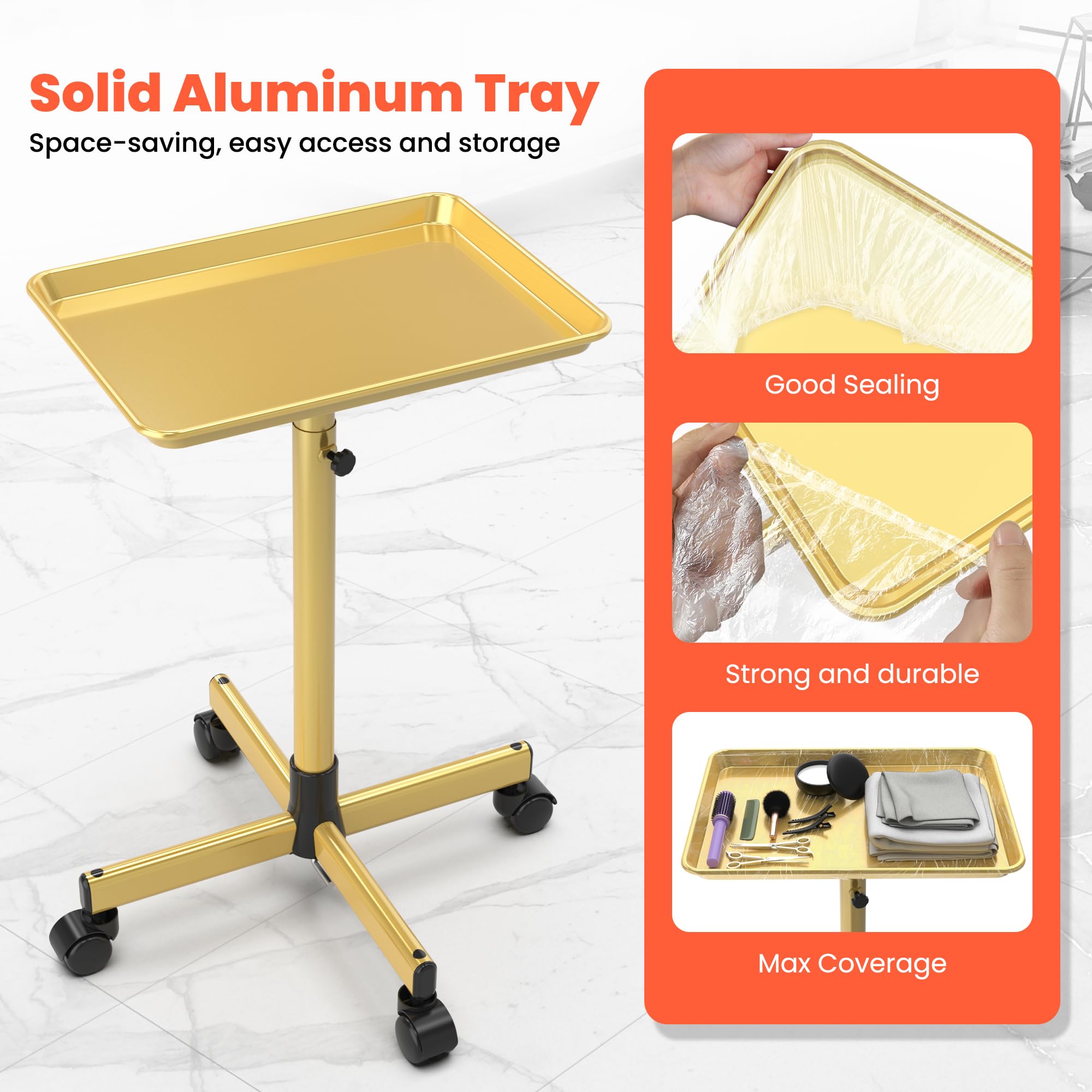 TASALON adjustable-height cart lets you set ergonomic working height for tasks.