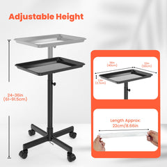 TASALON rolling salon cart wheels enabling smooth movement around the station