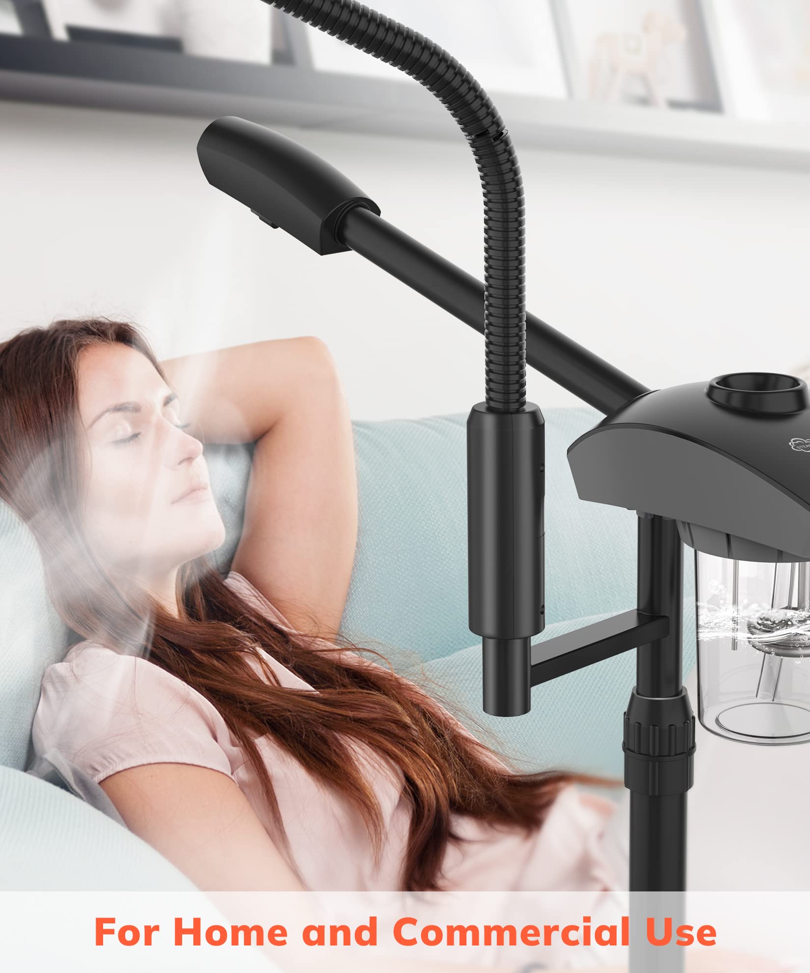 Tasalon UV timer display helps schedule treatment and steam duration.