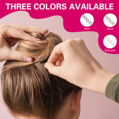 TaShow brown spiral hair pin close-up highlighting secure bun hold