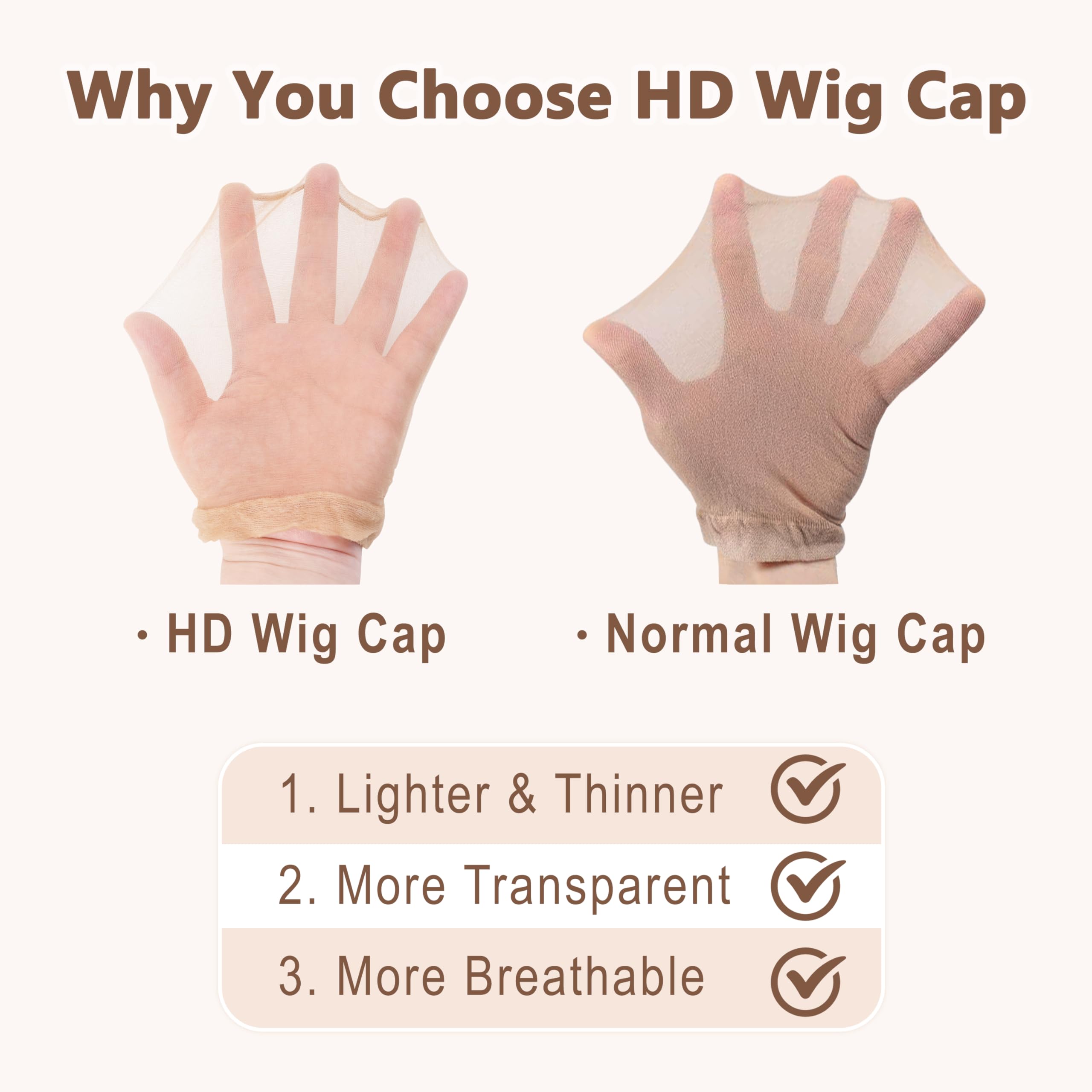 TaShow wig cap breathable lightweight design keeps you cool all day.