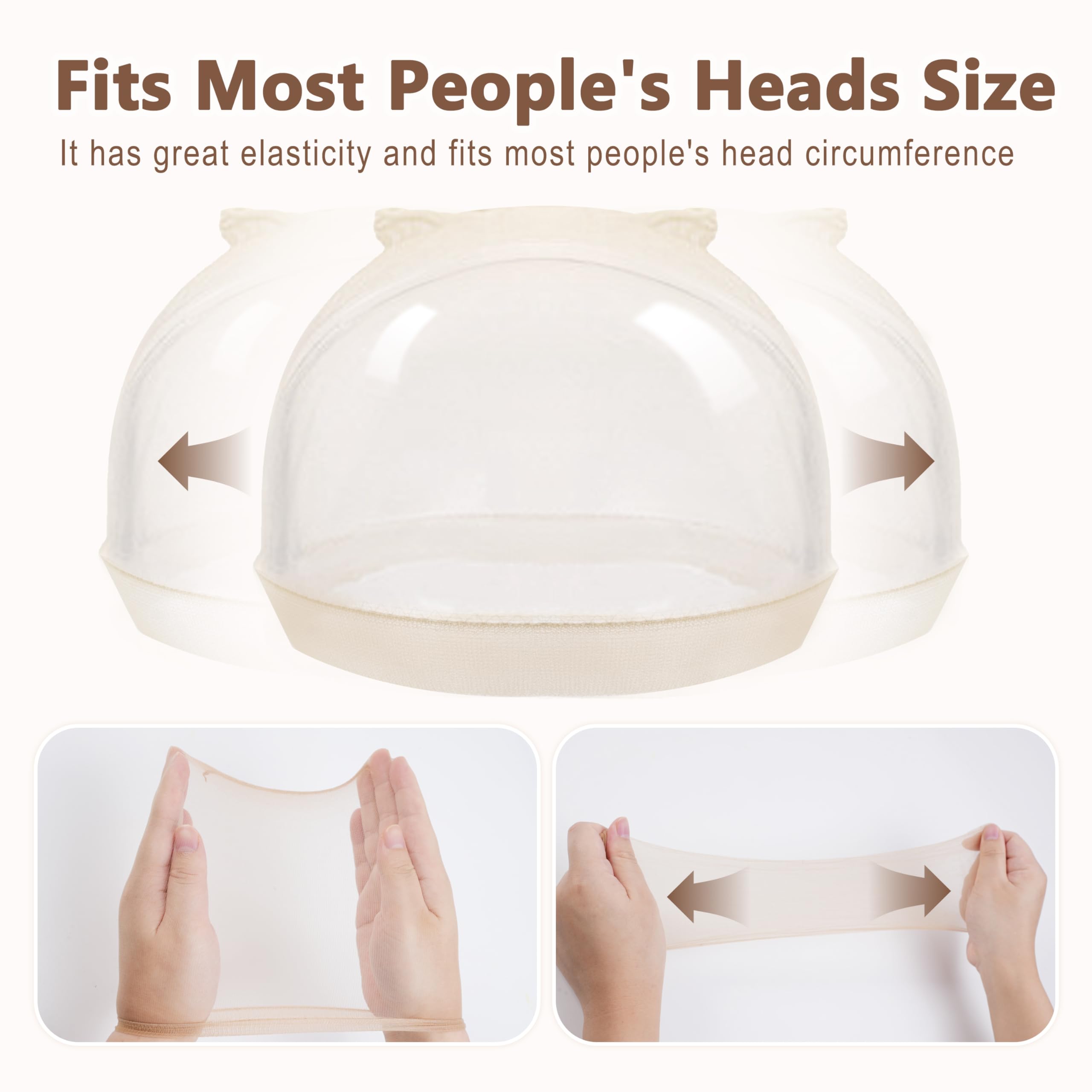 TaShow non-slip wig cap with elastic band stays in place comfortably.