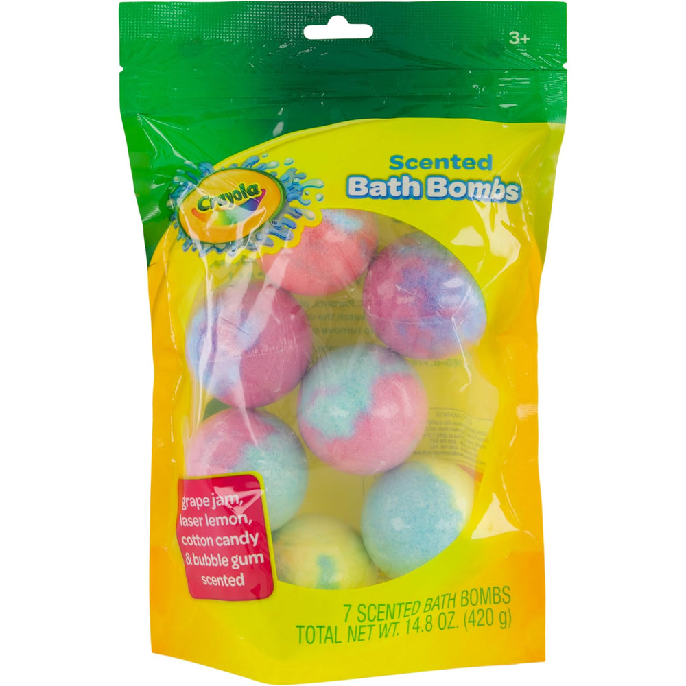Taste Beauty Crayola bombas de baño colores vivos para diversión creativa del niño.