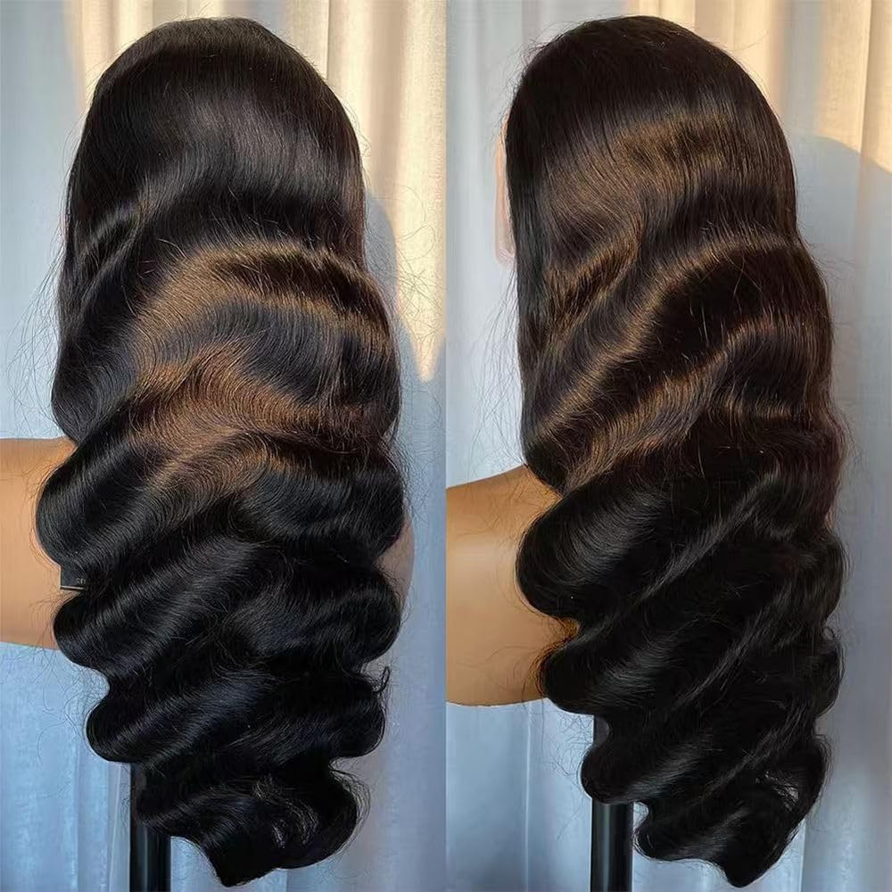 Tasumla 200 density body wave wig for fuller salon style.